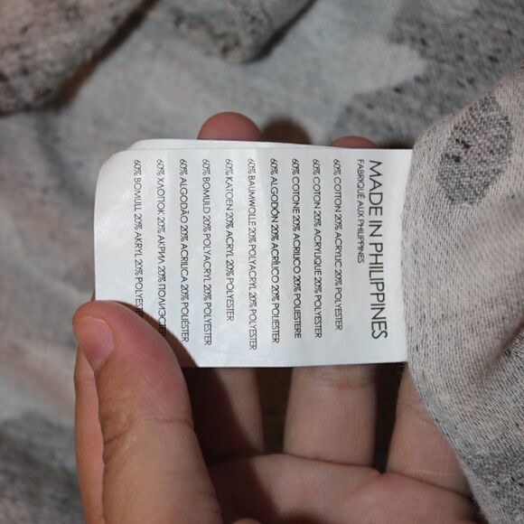 Club Monaco Gray Military Print Button Down Slim Fit Dress Shirts women Size XS - Picture 12 of 12